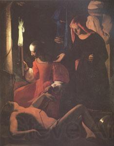 Georges de La Tour St Sebastian Tended by St Irene (mk05) Spain oil painting art
